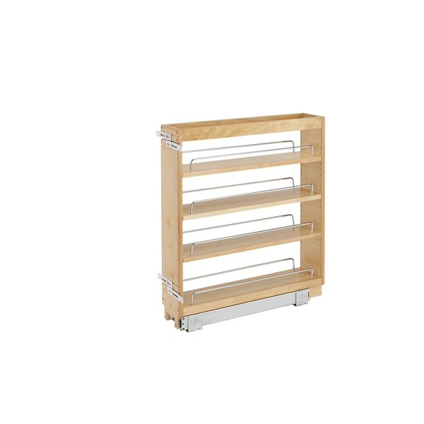 Rev-A-Shelf Maple Wood; Steel, Natural Maple, 5 in W, 25.5 in H, 22.5 in D - 448-BC-5C