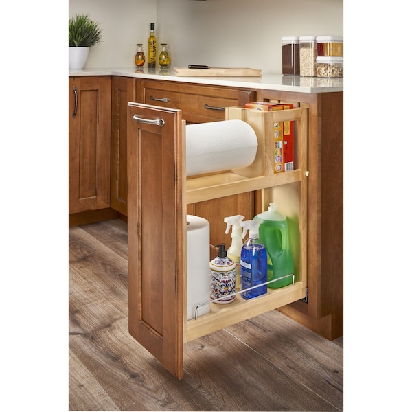 Rev-A-Shelf Maple Wood; Steel, Natural Maple, 6.69 in W, 26.91 in H, 21.75 in D - 448PTH-BCSC-6C