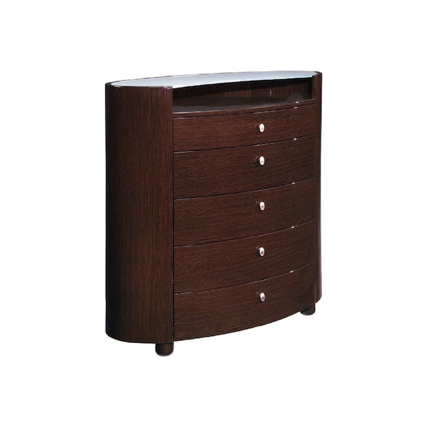 Gfancy Fixtures High Gloss Wenge Chest - 39 x 22 x 41.5 in. - GF3088563