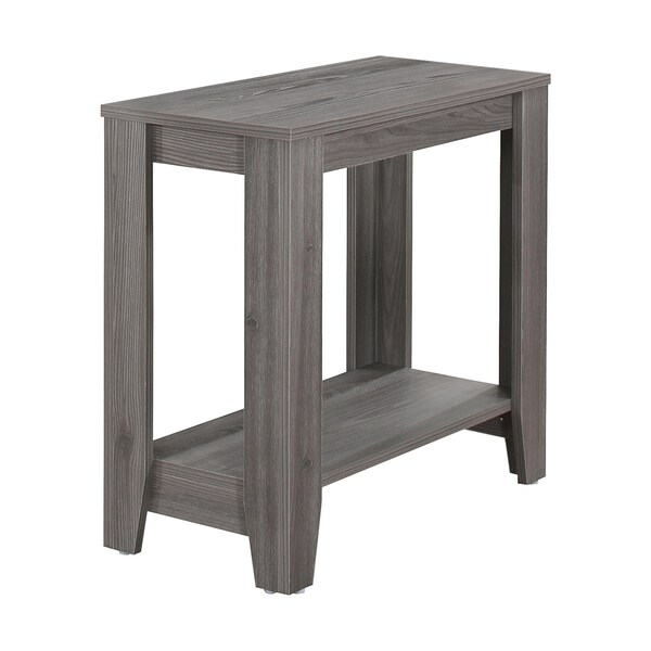 Homeroots 22 in. Grey Particle Boards Accent Table - 333042