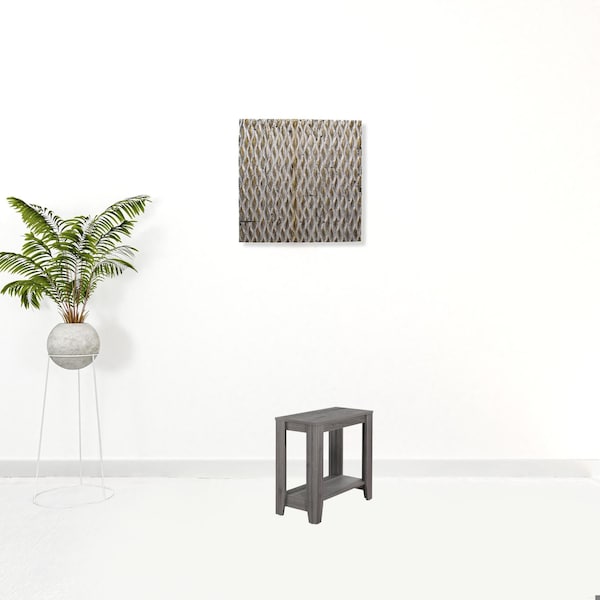 Homeroots 22 in. Grey Particle Boards Accent Table - 333042