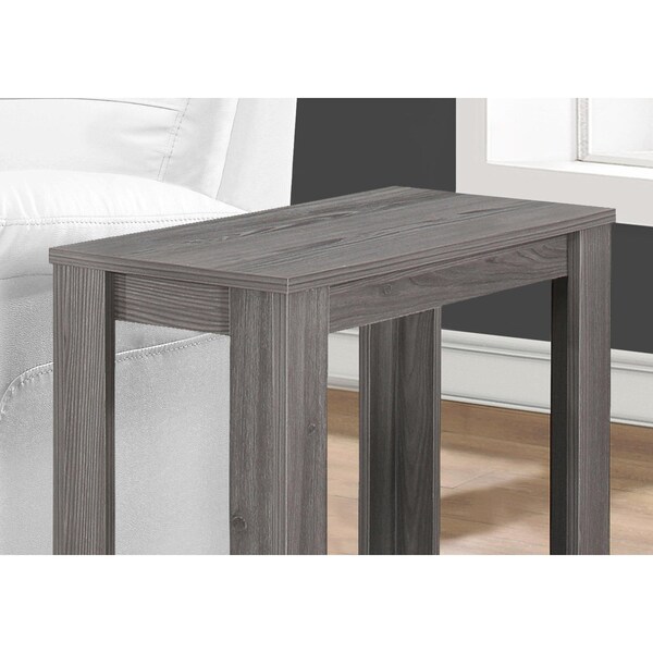 Homeroots 22 in. Grey Particle Boards Accent Table - 333042