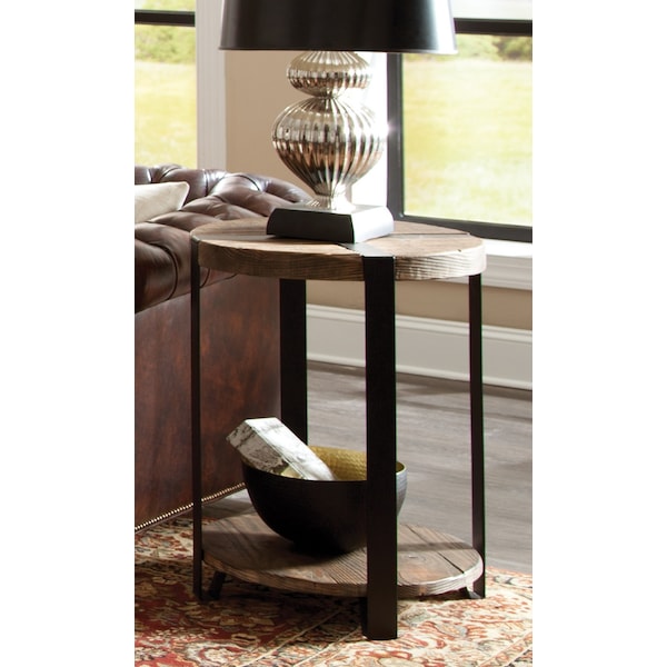 Alaterre Furniture Modesto 20"Dia. Reclaimed Wood Round End Table - AMSA1520