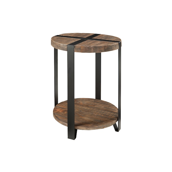 Alaterre Furniture Modesto 20"Dia. Reclaimed Wood Round End Table - AMSA1520