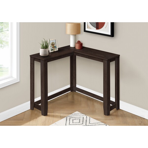 Monarch Specialties Accent Table, Console, Entryway, Narrow, Corner, Living Room, Bedroom, Brown Laminate, Contemporary - I 3660