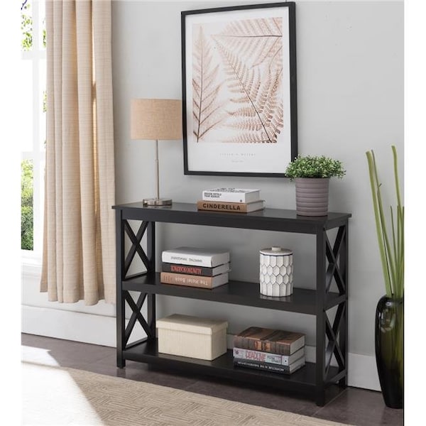 Inroom Furniture Designs Inroom Furniture Designs C1406 Console Table - Black; 30 x 42 x 12 in. - C1406