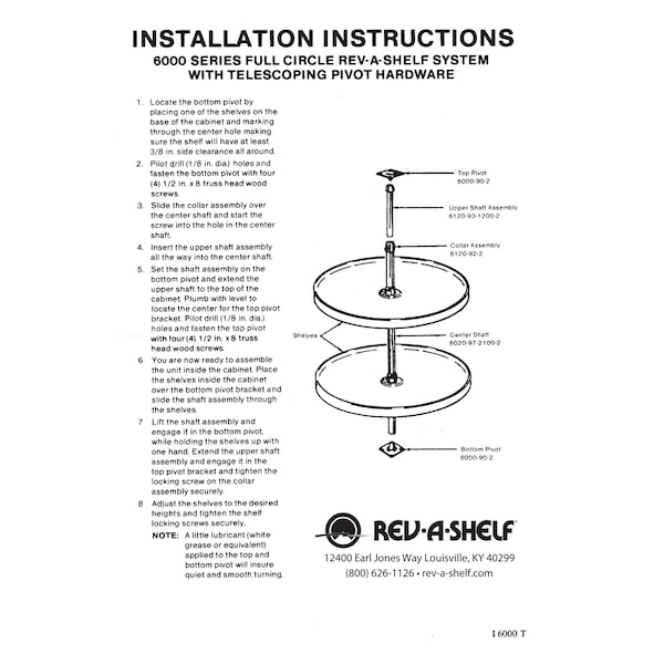 Rev-A-Shelf Polypropylene, White, 20 in W, 24 in H, 20 in D, 20 in L, White - 6012-20-11-52