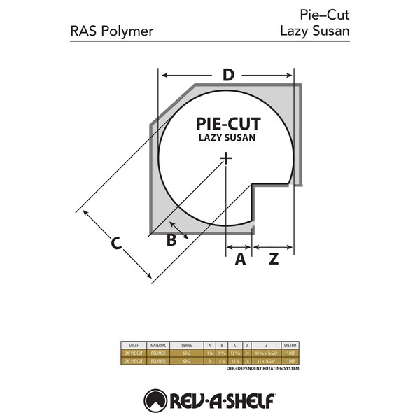 Rev-A-Shelf Polypropylene, White, 24 in W, 26 in H, 24 in D, 14 in L, White - 6942-24-11-52