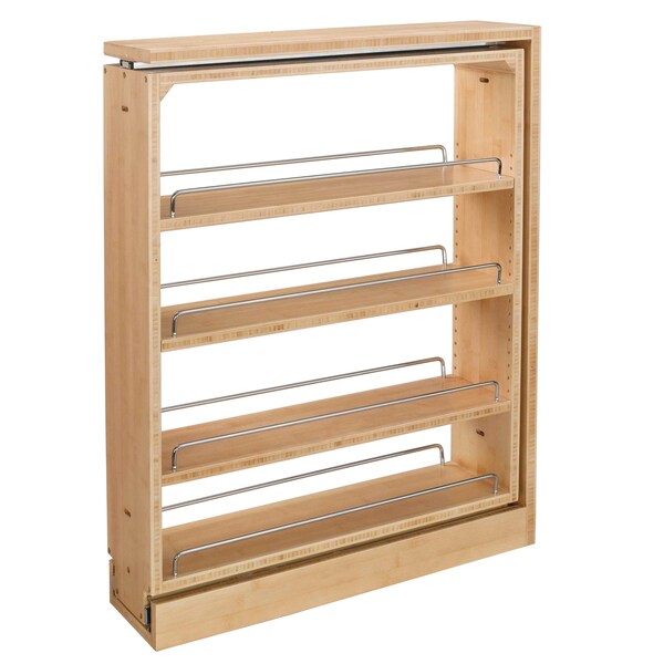 Rev-A-Shelf Maple Wood; Steel, Natural Maple, 6 in W, 30 in H, 23 in D - 432-BF-6C