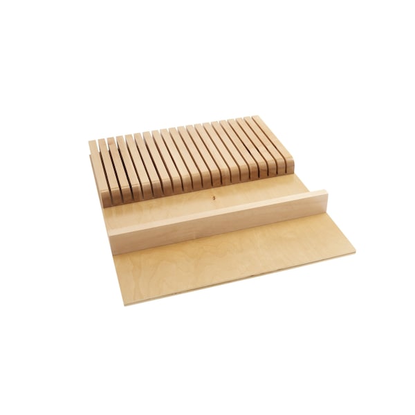 Rev-A-Shelf Drawer Insert, Maple Wood, Natural Maple, 18.5 in W, 2.38 in H, 22 in D - 4WKB-1