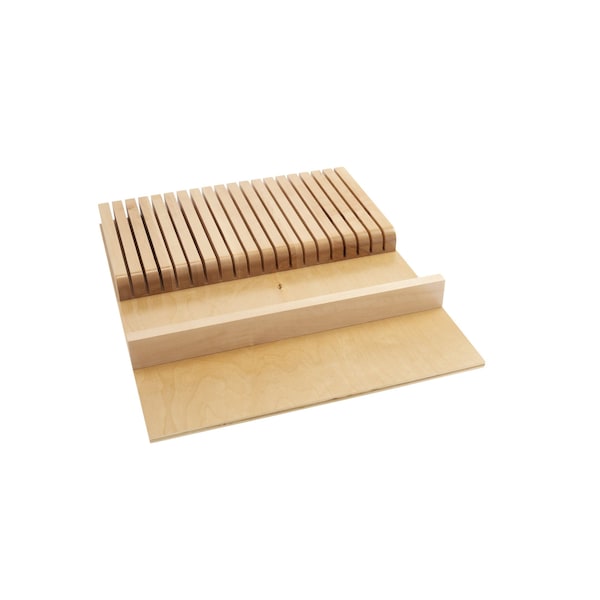 Rev-A-Shelf Drawer Insert, Maple Wood, Natural Maple, 18.5 in W, 2.38 in H, 22 in D - 4WKB-1