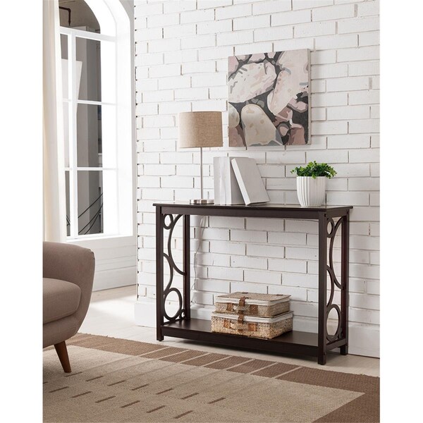 D2D Technologies 30 x 42 x 12 in. Wood Entryway Table - Dark Cherry - D22589214