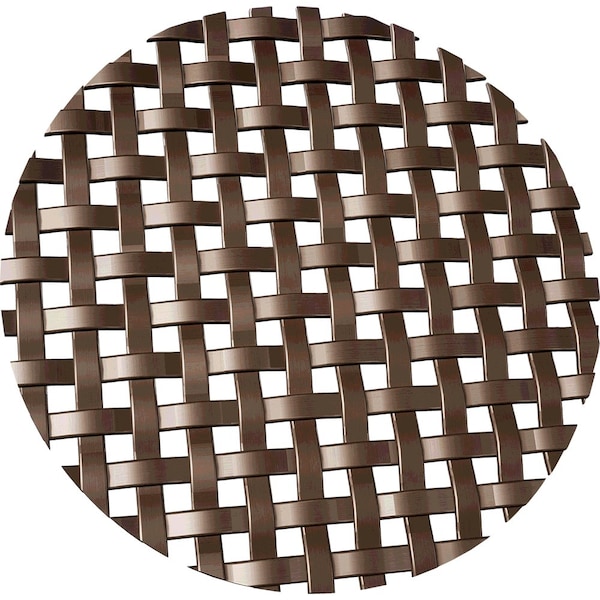 Designs Of Distinction .1875" Flat Square Decorative Grille - Antique Brass, 36" W x 48" L Sheet - 013648RE25AB1