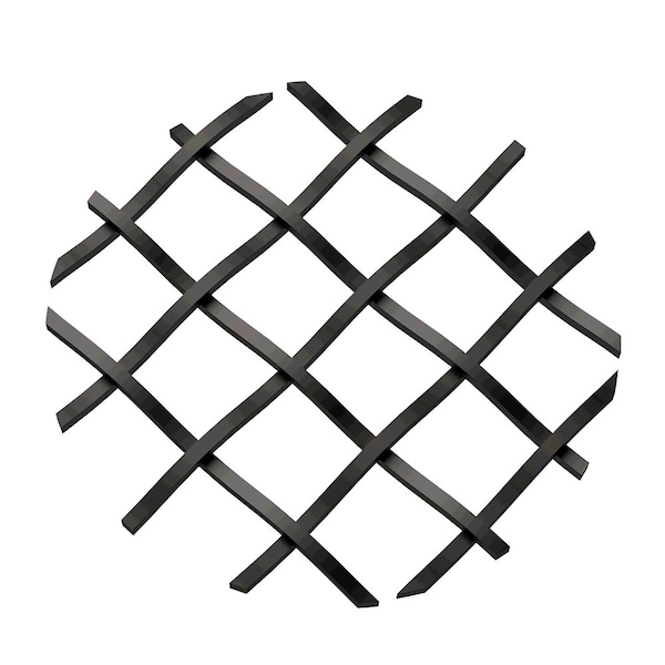 Designs Of Distinction .5" Straight Flat Diamond Decorative Grille - Flat Black, 18" W x 48" L Sheet - 011848CG10WR1