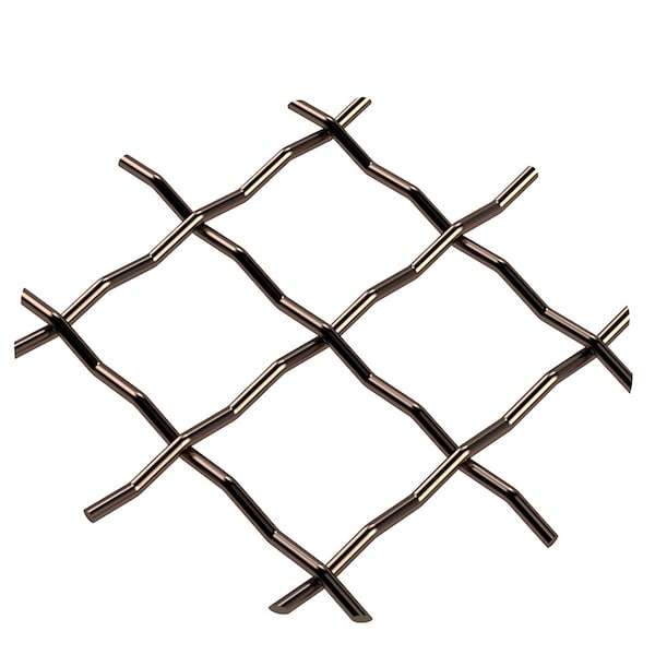 Designs Of Distinction .75" Pressed Single Diamond Decorative Grille - Antique Brass, 36" W x 24" L Sheet - 013624315CAB1