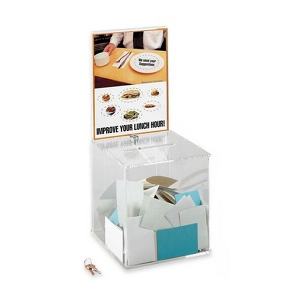 Work-Of-Art Large Acrylic Collection Box With Lock - WO521964
