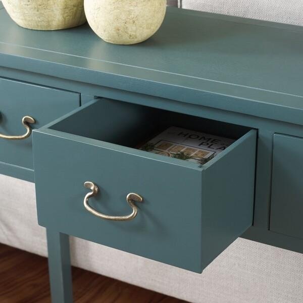 Safavieh Cindy Console Table- Slate Teal - 31.7 x 14.2 x 39.4 in. - AMH6568H