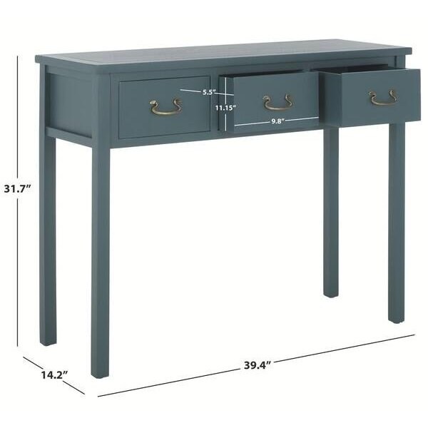 Safavieh Cindy Console Table- Slate Teal - 31.7 x 14.2 x 39.4 in. - AMH6568H