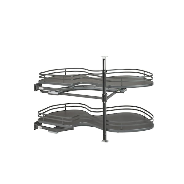 Rev-A-Shelf Steel, Orion Gray, 37.6 in W, 24.5 in H, 21.55 in D, 21.55 in L, Orion Gray - 5372-18-FOG-L