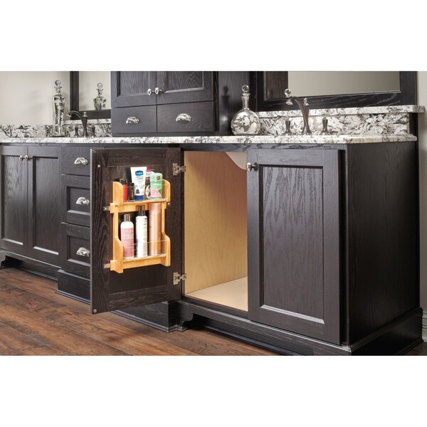 Rev-A-Shelf Maple Hardwood, Light Brown, 13.5 in W, 15.5 in H, 3.13 in D, 3.13 in L, Light Brown - 4VR-18-1