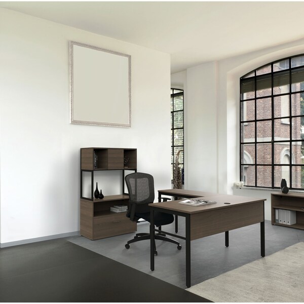 Linea Italia Urban 36" Credenza, Bottom Pedestal, 35.25w x 15.25d x 23.75h, Ash - UR604ASH
