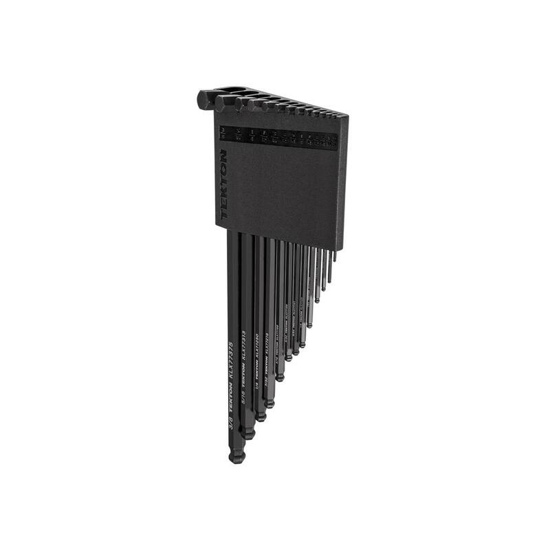 TEKTON Short Arm Ball End Hex L- Key Set with Holder, 13-Piece (0.050 in. to 3/8 in.) - KLX91112
