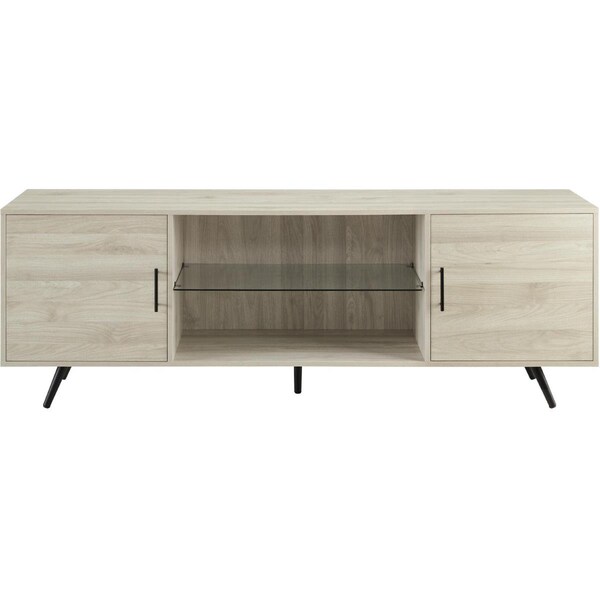 Walker Edison Furniture Walker Edison 70 in. Glass Shelf 2-Door Console - Birch - W70NORBH