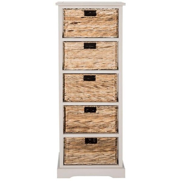 Safavieh Vedette 5 Basket Storage Chest- Vintage Grey - 46.1 x 13.4 x 17.3 in. - AMH5739D