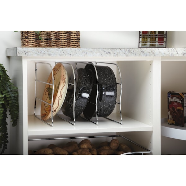 Rev-A-Shelf Steel, Silver, 0.25 in W, 18 in H, 20 in D, 20 in L, Silver - LD-597-18CR-1