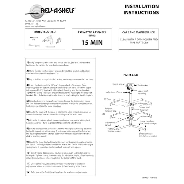 Rev-A-Shelf Maple Veneer, Light Brown, 31 in W, 26 in H, 21.43 in D, 21.43 in L, Light Brown - 4WLS942-31P-52