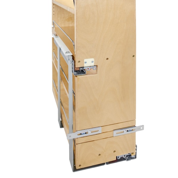 Rev-A-Shelf Maple Veneer, Light Brown, 9.25 in W, 25.6 in H, 21.75 in D, 21.75 in L, Light Brown - 449UT-BCSC-8C