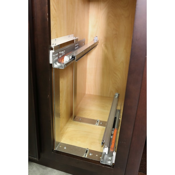 Rev-A-Shelf Maple Veneer, Light Brown, 9.25 in W, 25.6 in H, 21.75 in D, 21.75 in L, Light Brown - 449UT-BCSC-8C