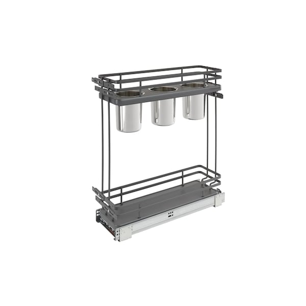 Rev-A-Shelf Steel, Orion Gray, 7.25 in W, 24 in H, 21.69 in D, 21.69 in L, Orion Gray - 5322UT-BCSC-6-FOG