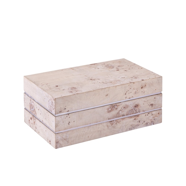 Elk Signature Salem Box - Tall White Burl Wood - H0897-11944