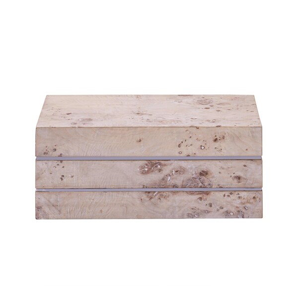 Elk Signature Salem Box - Tall White Burl Wood - H0897-11944