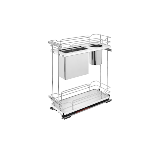 Rev-A-Shelf Steel, Gray, 8.75 in W, 24 in H, 21.69 in D, 21.69 in L, Gray - 5322KB-BCSC-8-GR