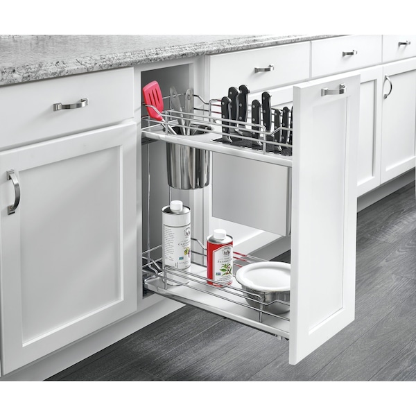 Rev-A-Shelf Steel, Gray, 8.75 in W, 24 in H, 21.69 in D, 21.69 in L, Gray - 5322KB-BCSC-8-GR