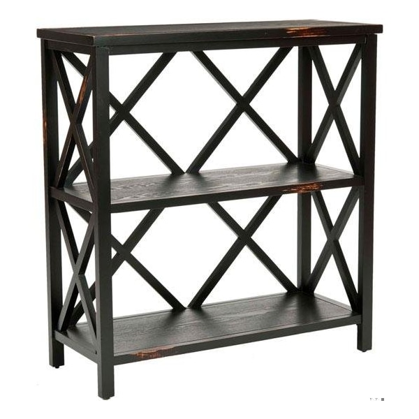 Safavieh Lucas Distressed Black Etagere - AMH6501A