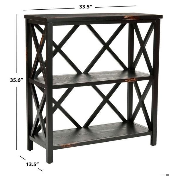 Safavieh Lucas Distressed Black Etagere - AMH6501A