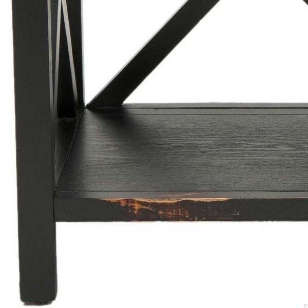 Safavieh Lucas Distressed Black Etagere - AMH6501A