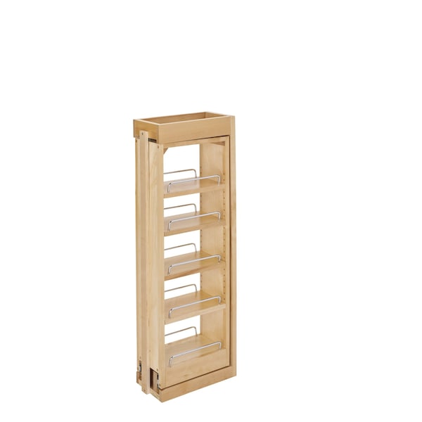 Rev-A-Shelf Maple Veneer, Light Brown, 6 in W, 33 in H, 11.13 in D, 11.13 in L, Light Brown - 432-WF33-6C
