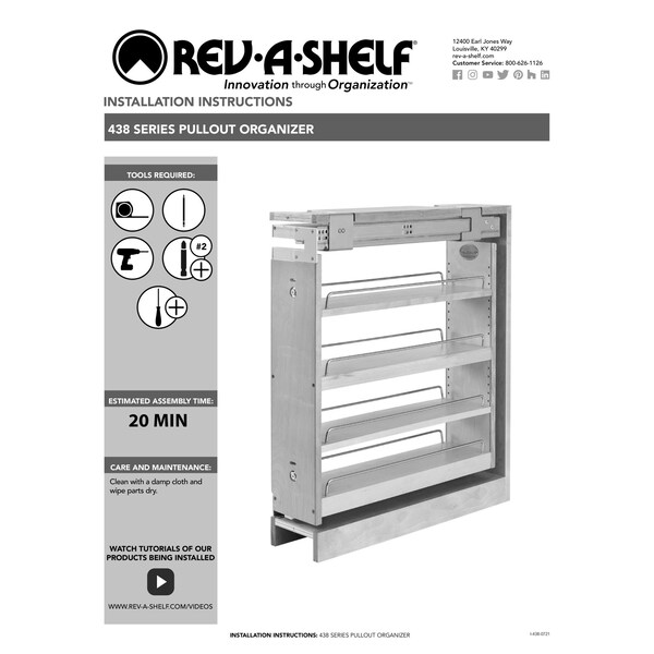 Rev-A-Shelf Maple Veneer, Light Brown, 3 in W, 27.31 in H, 23 in D, 23 in L, Light Brown - 438-BCSC-3C