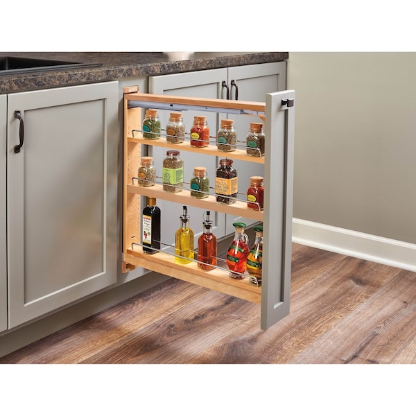Rev-A-Shelf Maple Veneer, Light Brown, 3 in W, 27.31 in H, 23 in D, 23 in L, Light Brown - 438-BCSC-3C