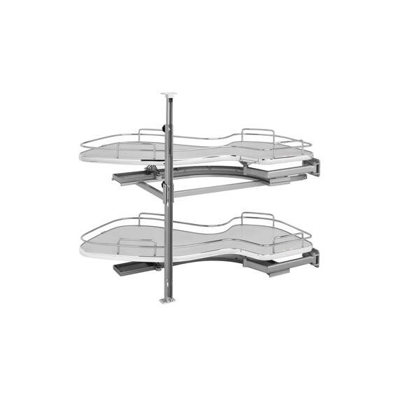 Rev-A-Shelf Steel, Gray, 33 in W, 24.44 in H, 21.88 in D, 21.88 in L, Gray - 5372-15-GR-R