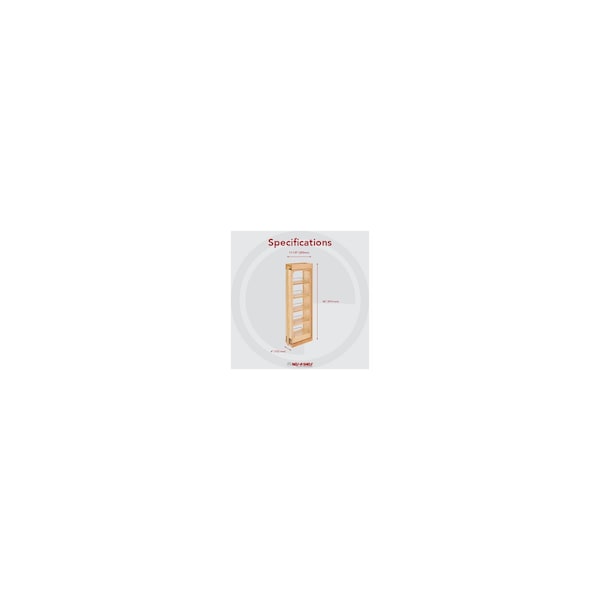Rev-A-Shelf Maple Veneer, Light Brown, 6 in W, 36 in H, 11.13 in D, 11.13 in L, Light Brown - 432-WF36-6C