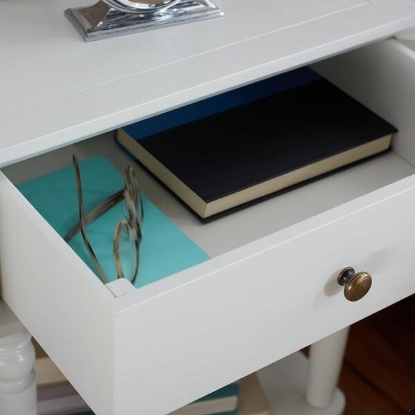 Safavieh Siobhan Accent Table- Shady White - 24 x 15 x 18 in. - AMH6611A