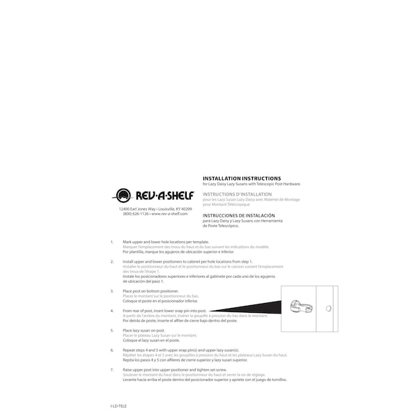 Rev-A-Shelf Polypropylene, White, 32 in W, 26 in H, 32 in D, 22 in L, White - LD-2472-32-11-1