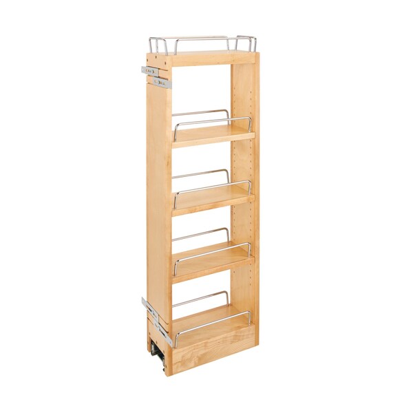 Rev-A-Shelf Maple Veneer, Light Brown, 5 in W, 32.15 in H, 10.75 in D, 10.75 in L, Light Brown - 448-BBSCWC36-5C