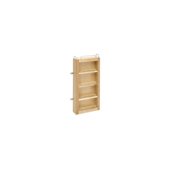 Rev-A-Shelf Maple Veneer, Light Brown, 12 in W, 25 in H, 4 in D, 4 in L, Light Brown - 4WBDP18-25