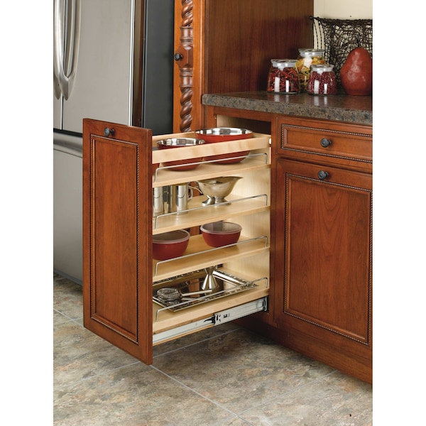 Rev-A-Shelf Maple Wood; Steel, Natural Maple, 11.75 in W, 25.5 in H, 21.63 in D - 448-BCSC-11C